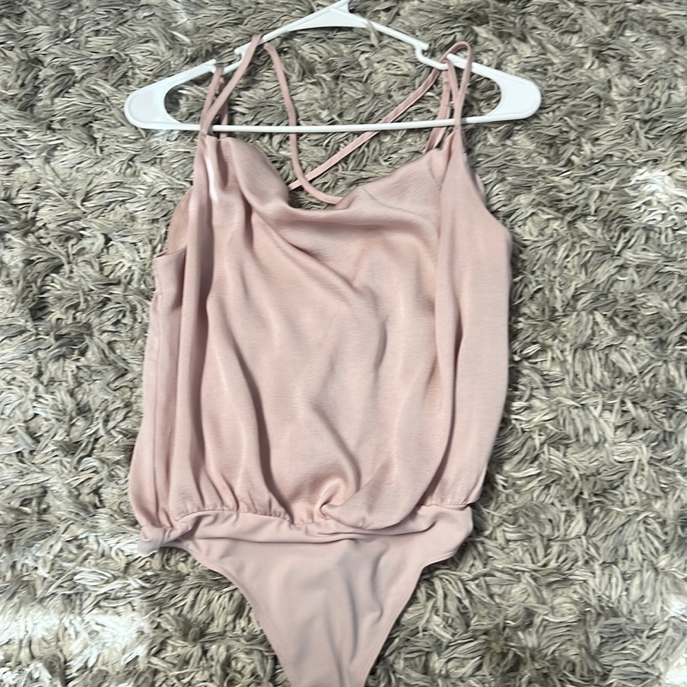Express Pink Silk Bodysuit